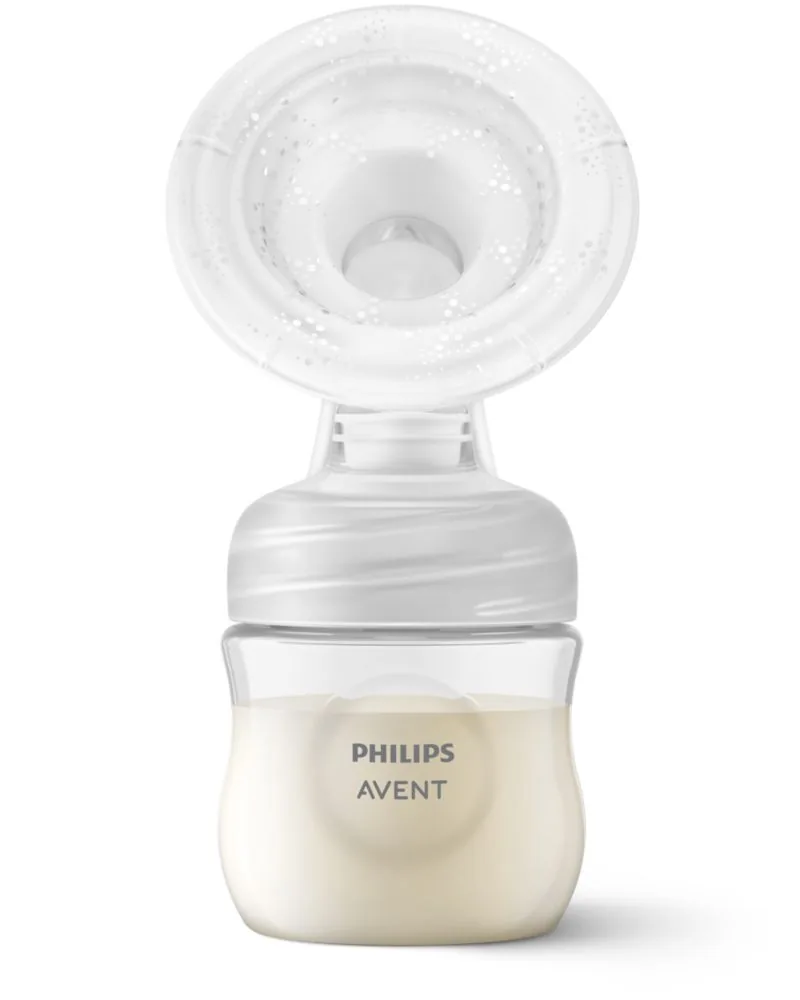 Front view of the Philips Avent SCF430/03 silicone cushion and collection bottle.