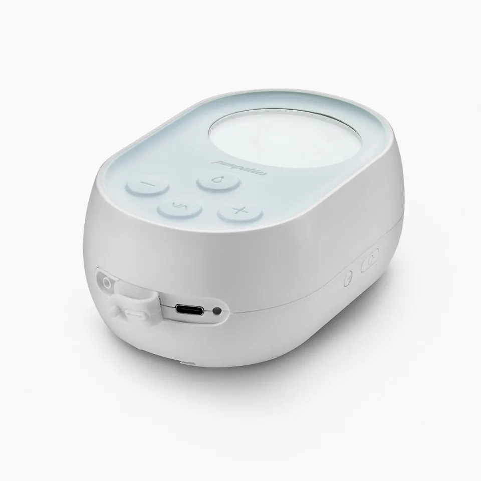 Genie Advanced motor with its USB-C port cover open.