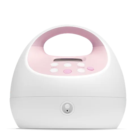 Spectra S2 Plus motor with pink control panel and carrying handle.