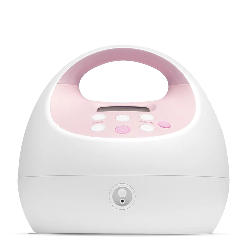 Spectra S2 Plus motor with pink control panel and carrying handle.